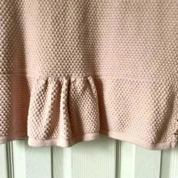 Pink shiny beads  embellished ruffle edged neck Catdigan Size M/L - Picture 4 of 5